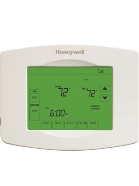 Honeywell Programmable Thermostat RTH8580WF in Cream with Green Display